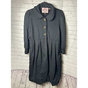 Juicy Couture‎ Black Long Sleeve Button-Front Jacket Casual Chic